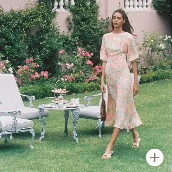 NWT Faithfull the Brand Clement Midi Dress Nadya Floral 4 - Picture 5 of 9